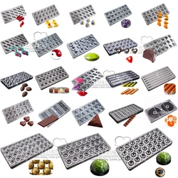 Multi Designs Half Ball Sticks Special Cube TAI JI Trigon Shape PC Polycarbonate Chocolate Mold Ice Cube Molds DIY Baking Gadget