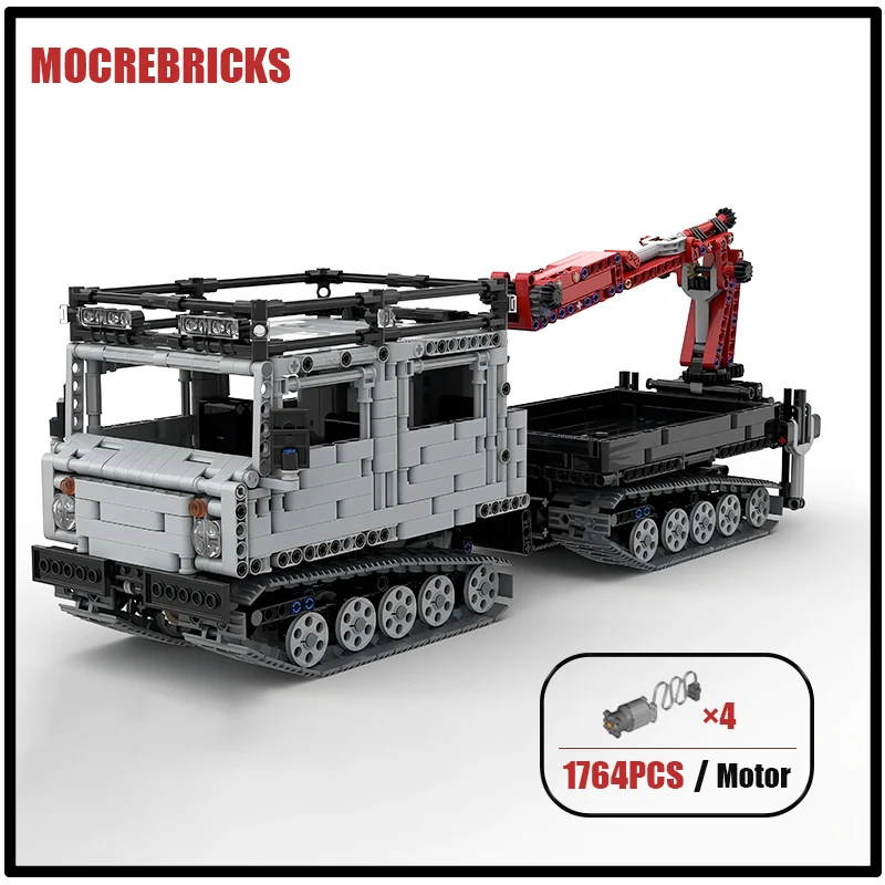 MOC Building Blocks BV 206 With Crane Technology Engineeing Car Military Transport Trucks DIY Bricks Toys Xmas Gifts For Kids