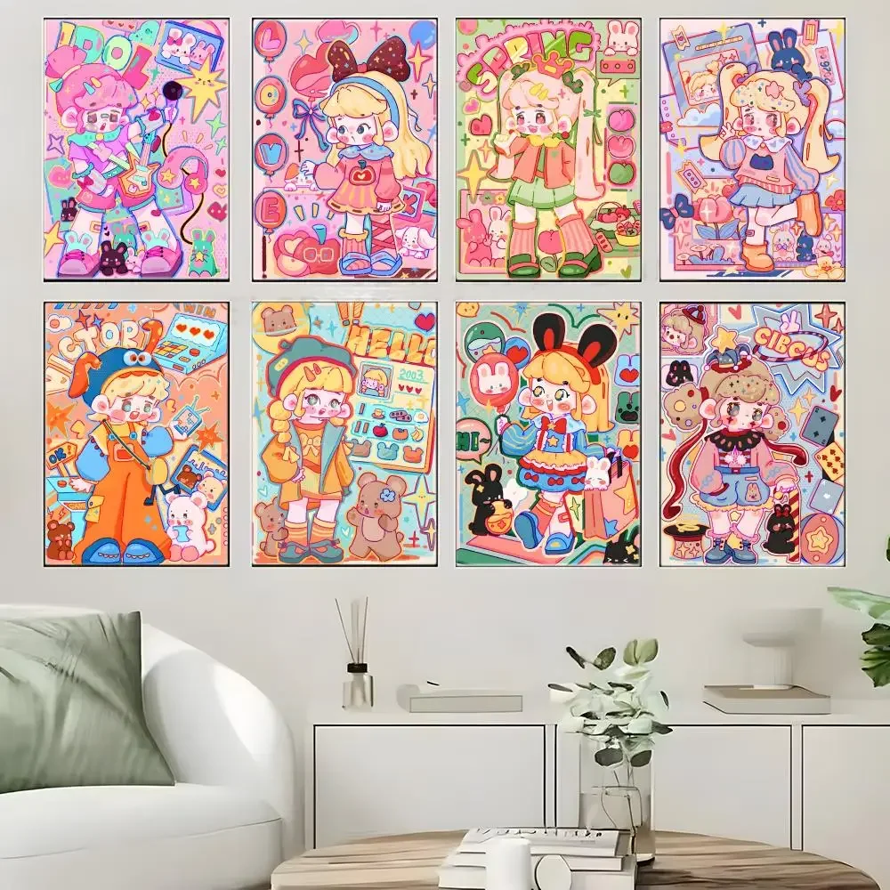 Artwork P-Pixels Illustrations Poster Crease Free Waterproof Durable All Space Wall Decor