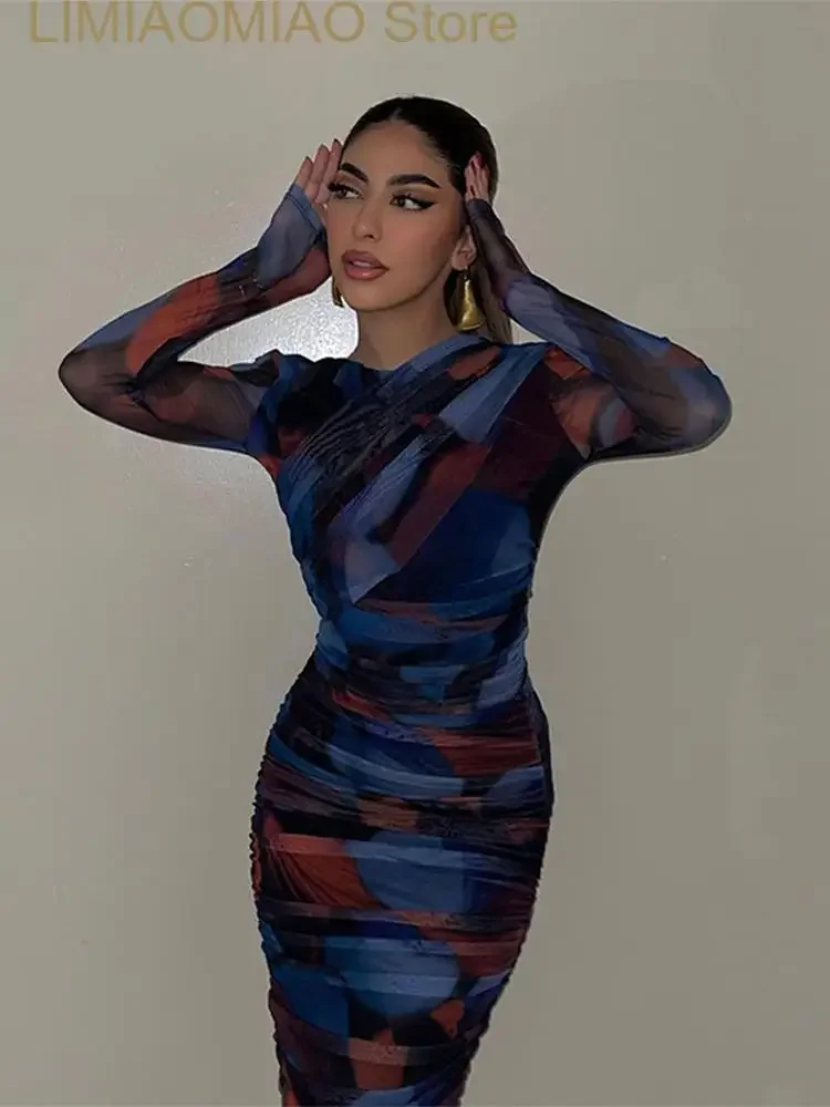 

Новая женская винтажная двубортная блузка с принтом и рюшами, женская тюлевая рубашка со складками, шикарные укороченные BlusasTops