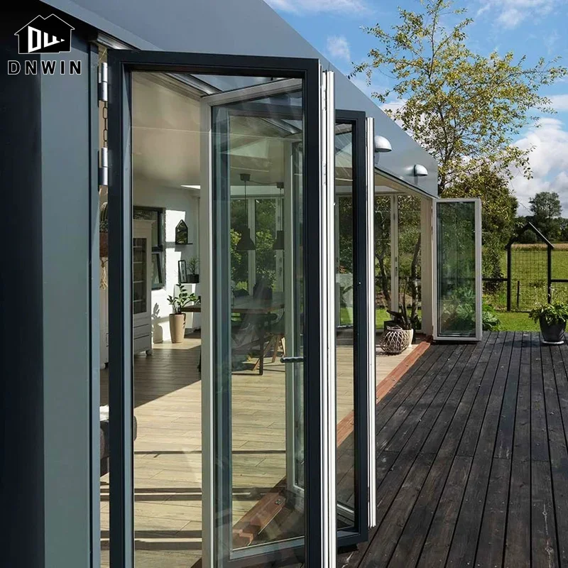 

Brand New Custom Exterior Patio Thermal Aluminium Folding Glass Doors