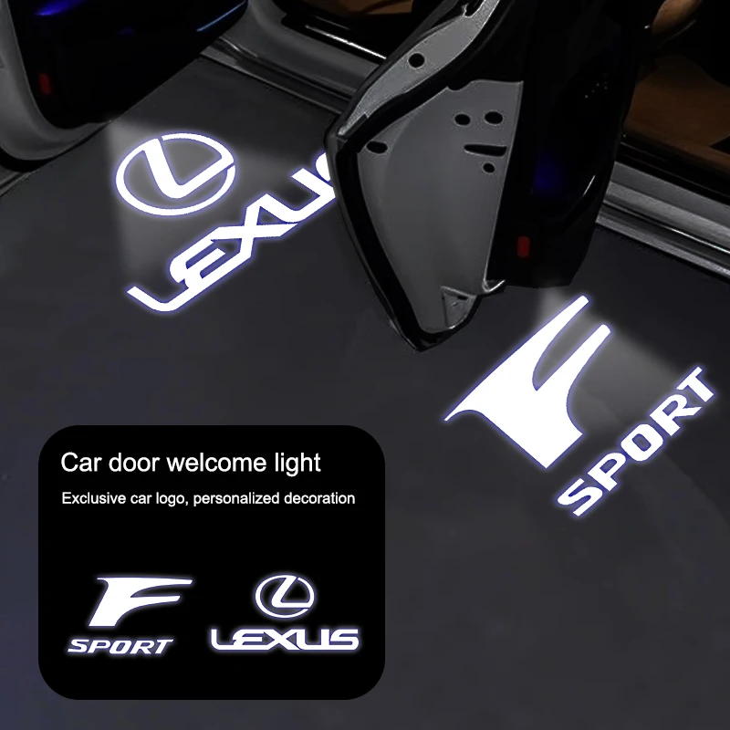 

Car Sticker 2Pcs Car HD Welcome Lights Car Door Emblem Projector Lamps For Lexus GS IS LS500h ES260 ES300h RX350h NX260 UX260 LM