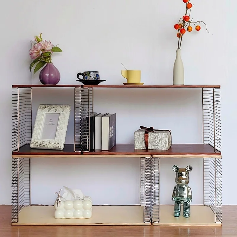 Edelstahl-Kombination, Aufbewahrungsregal, Ecktisch, Couchtisch für Wohnzimmer und Schlafzimmer