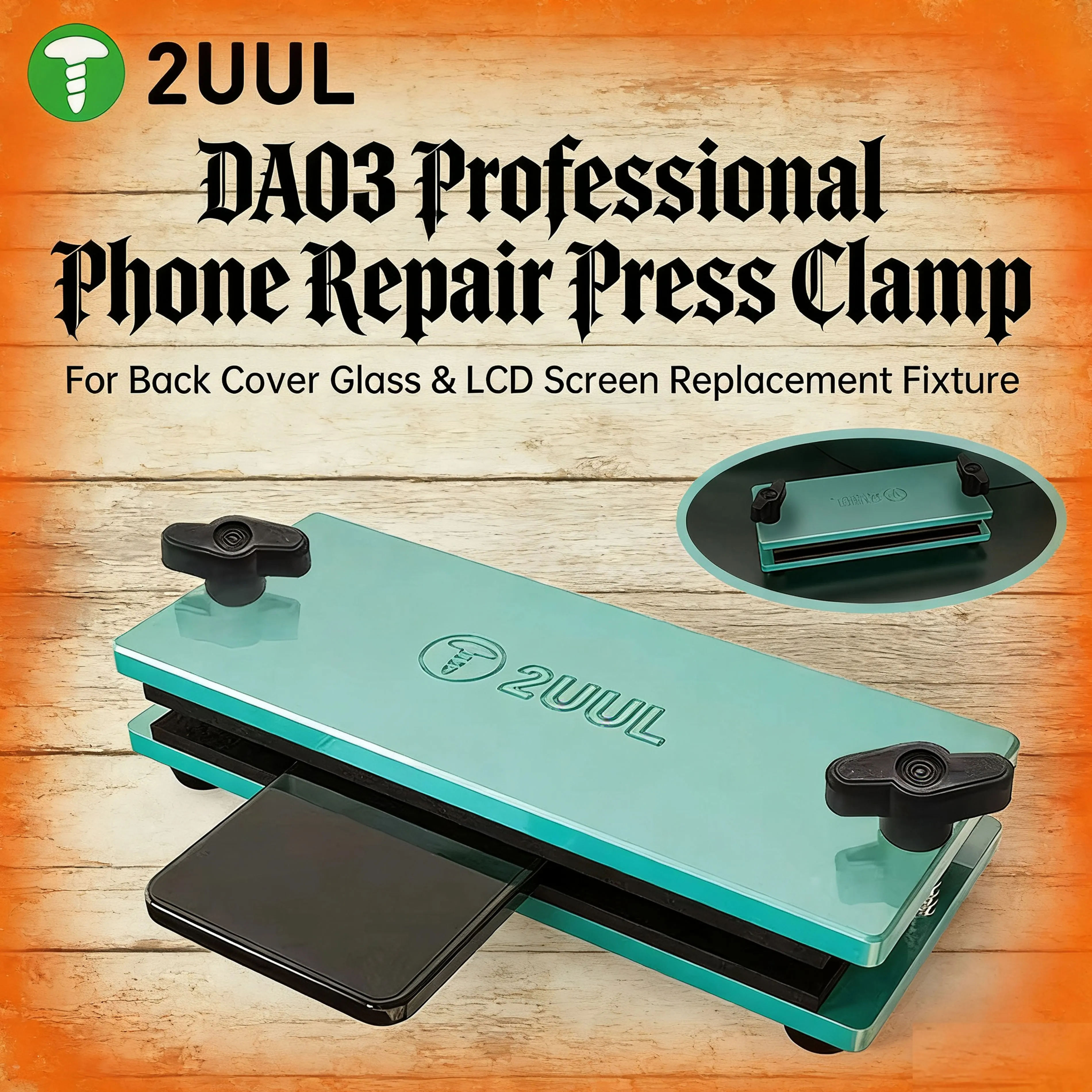 

2UUL DA03 Mobile phone screen metal clamp pressure holding mold iPhone and Android screen replacement pressure holding tool