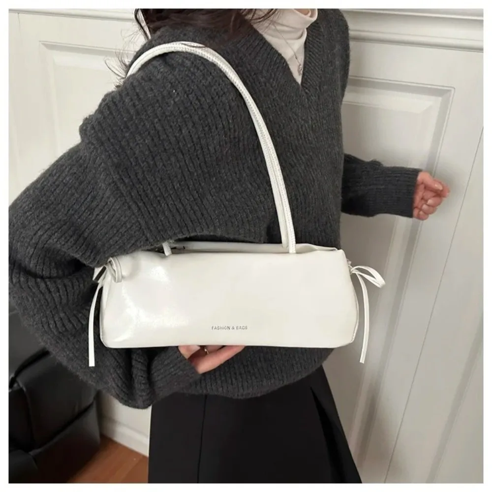 New Solid Color Women's Handbag Soft Pu with Knot Shoulder Bag Underarm Bag - view 4