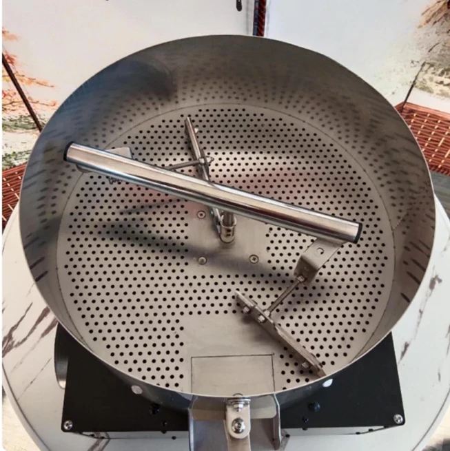 2KG Household Commercial Baked Roaster High Air Volume Coffee Bean Silver Skin Cooling Tray Stirring Machine