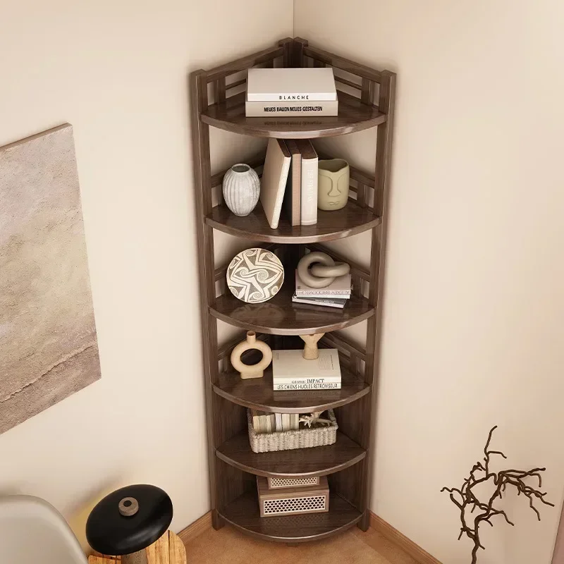 Stable Household Goods Corner Rack Multi-layer Triangular Storage Shelf Living Room Floor-to-wall Cabinet Kitchen Corner Tripod