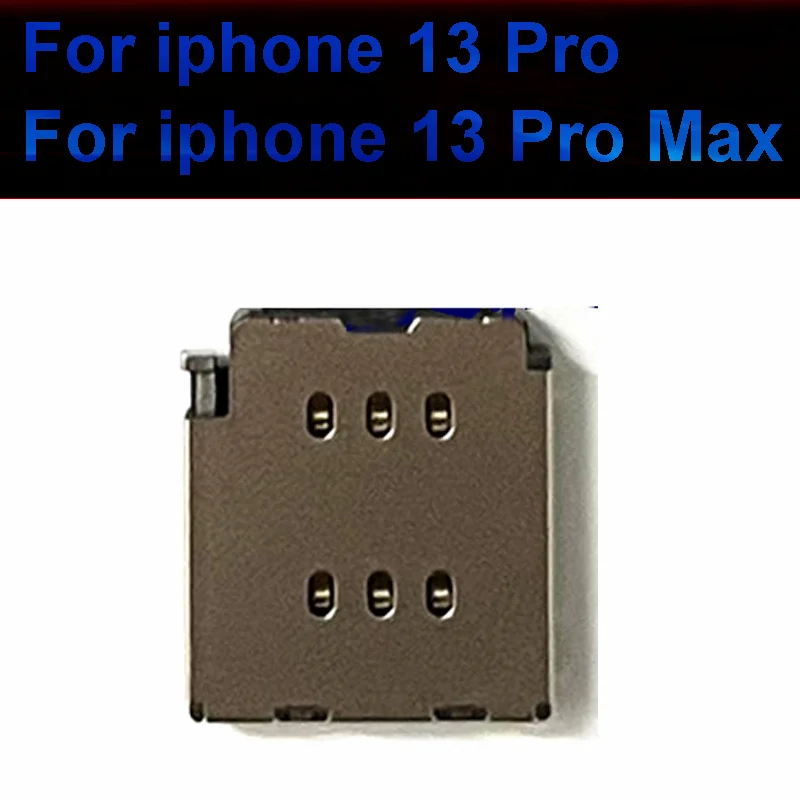 Sim Card Tray For iphone 12 13 Pro MAX 12 13 mini Dual Single Sim Card Slot Reader Holder Connector Flex Cable Repair Part