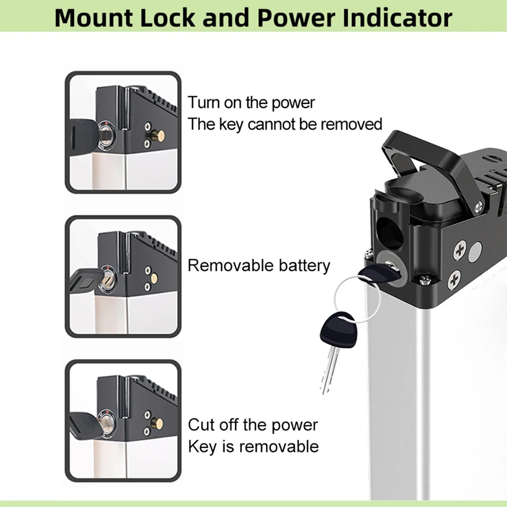 36V 14Ah 12.8Ah Folding Ebike Battery DCH-003 48V 10.5Ah For Rich Bit TOP-860 TOP-730 Samebike Foldable Electric Bike Batteries