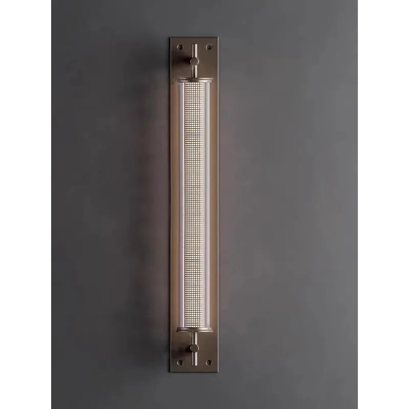 Industriële Retro Lange glazen Buis Wandlamp led Mesh lamp Designer Afdeling Gang Woonkamer Achtergrond naast Wandlamp