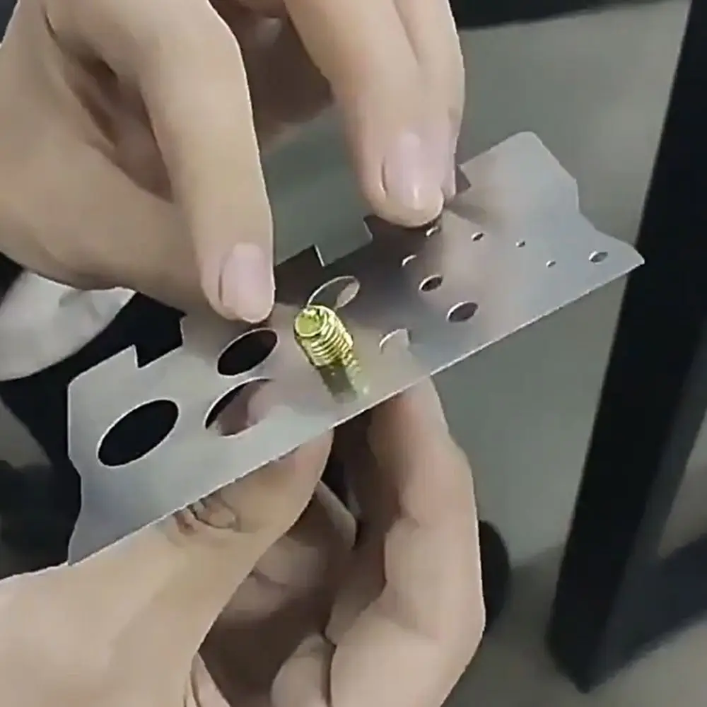 

304 Stainless Steel Screw Measurement Ruler Space Saving Silver Measurement Tool Screw Craft for Bit Bolt Nut Gauge Ruler