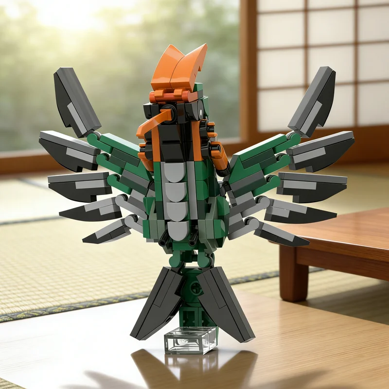 

205PCS MOC Creative Model Hummingbird No 6 Tufted Coquette DIY Assembly Brick Home Decor Display Birthday Gift Collectible Set
