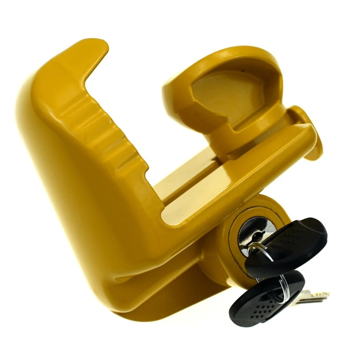 Heavy Duty Hitch Lock Caravan Trailer Ball Connector Trailer Lock Heavy Duty Hitch Anti-Theft Lock Car Lock(Yellow)