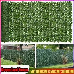 1M/3M Artificial Green Leaf Fence Panels Faux Privacy Fence Screen For Home Outdoor Garden Balcony Decoration