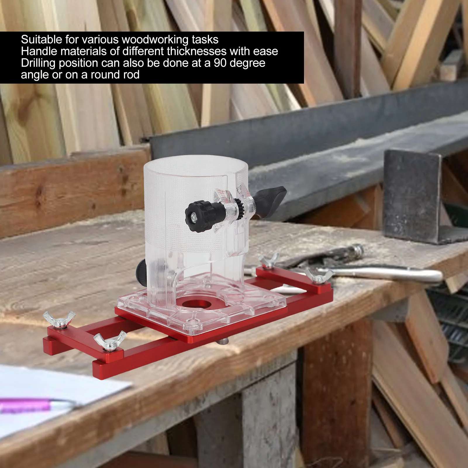 Cabinet Closet Furniture Router Slotting Bracket Wood Trimmer Router Base Compact Tight Fit Versatile Accurate for Woodworking