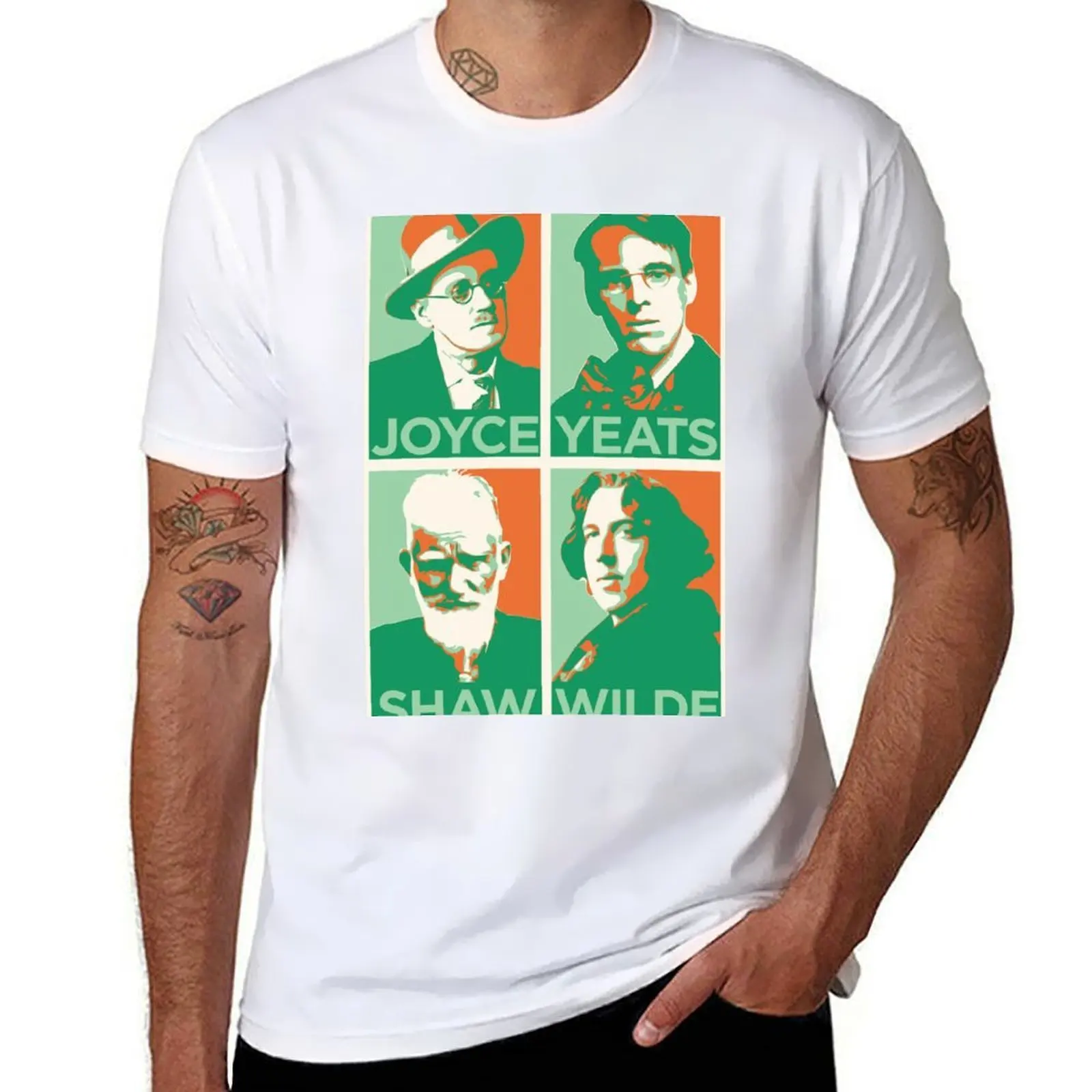

100% Wilde man Joyce, t summer Shaw, shirt cotton Yeats, T-Shirt shirts man t man tshirt
