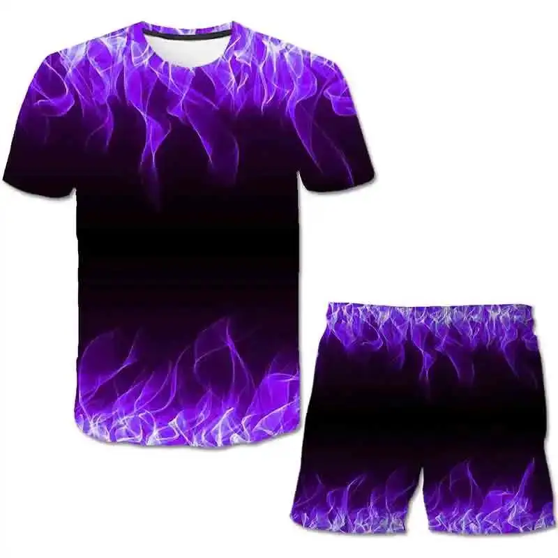 2024 Autumn mens designer clothes, New 3D T-shirt and shorts 2-piece set, Fashion casual clothing top,  US sizes