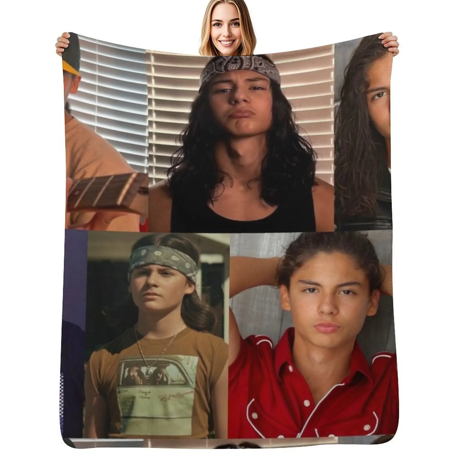 Miguel Cazarez Mora Collage Throw Blanket Cozy Throw Blanket Birthday Gift for Him Her