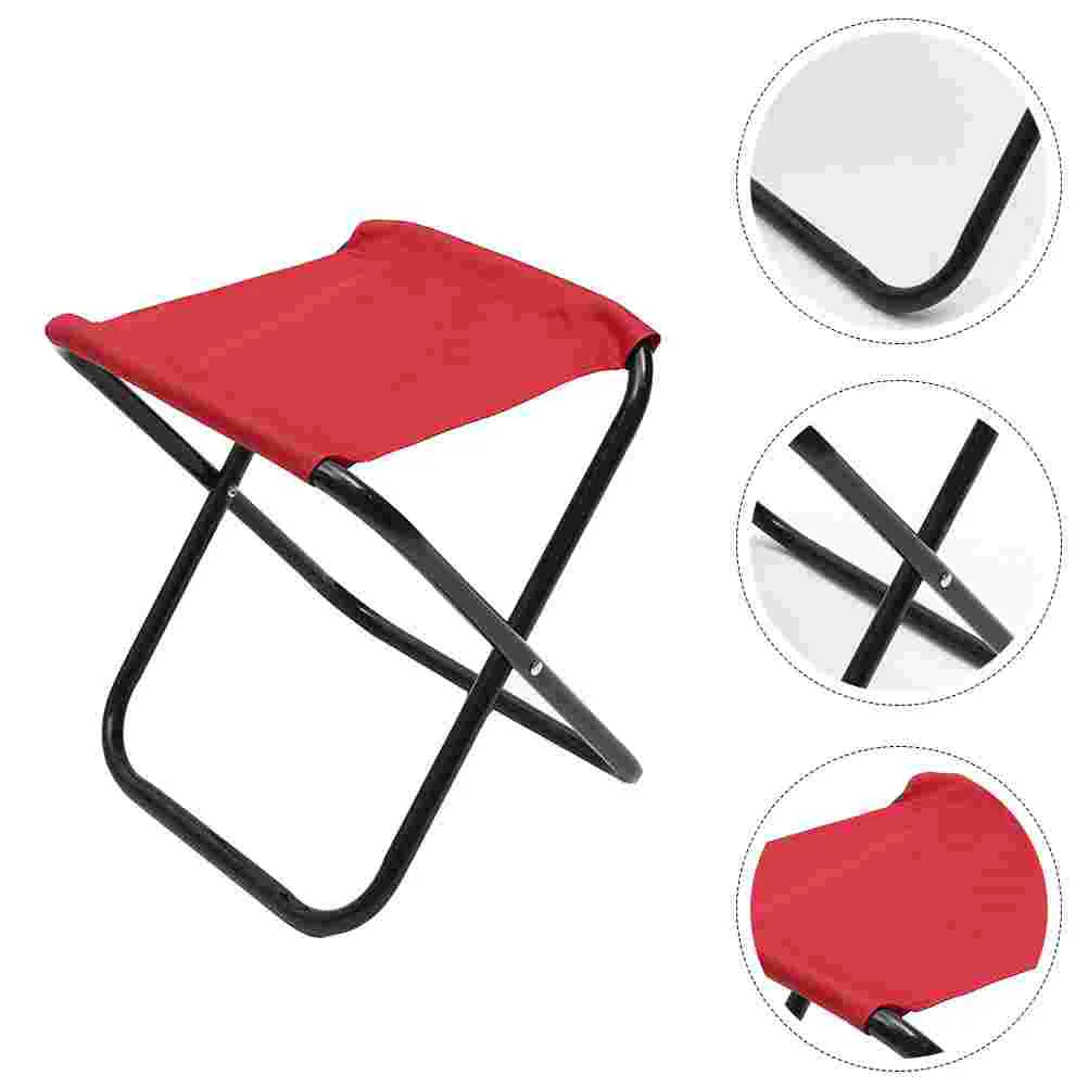 

Mini Folding Stool Outdoor Foldable Chair Barbecue Small Chairs Portable Beach Metal Household Home for outside