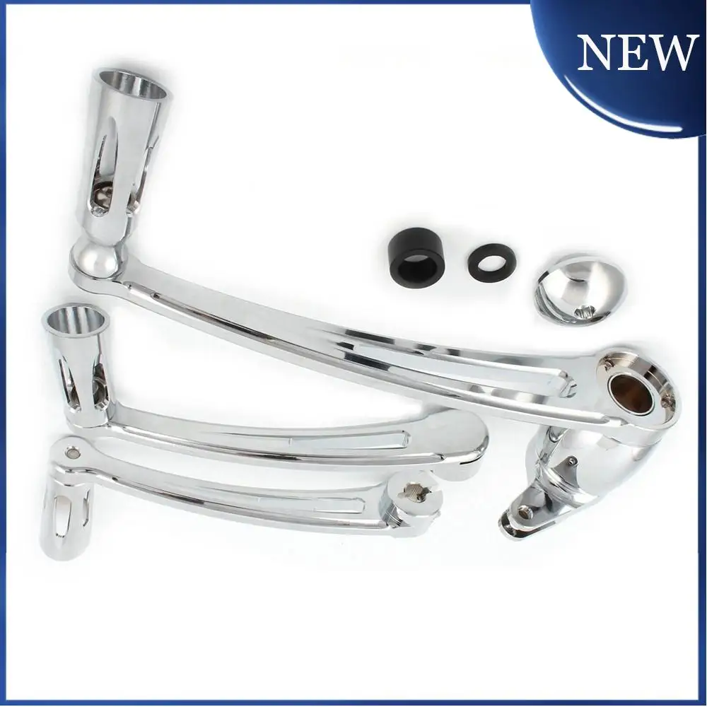 

1Set Brand New Chrome Brake Arm Pedal Kit Shift Lever With Shifter Pegs For Harley Touring 2008-2013 3-Piece Set