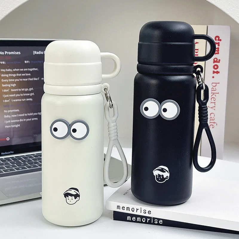 One cup three drink, ceramic water cup,thermos cup for men, simple large capacity, portable straw  with tea separator for making