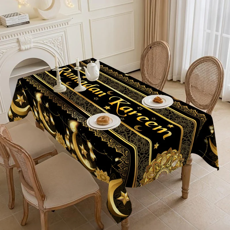 ديكور رمضان مفرش المائدة عيد مبارك الديكور 2026 للمنزل غطاء الطاولة رمضان كريم إسلامي مسلم هدايا عيد الأضحى #3