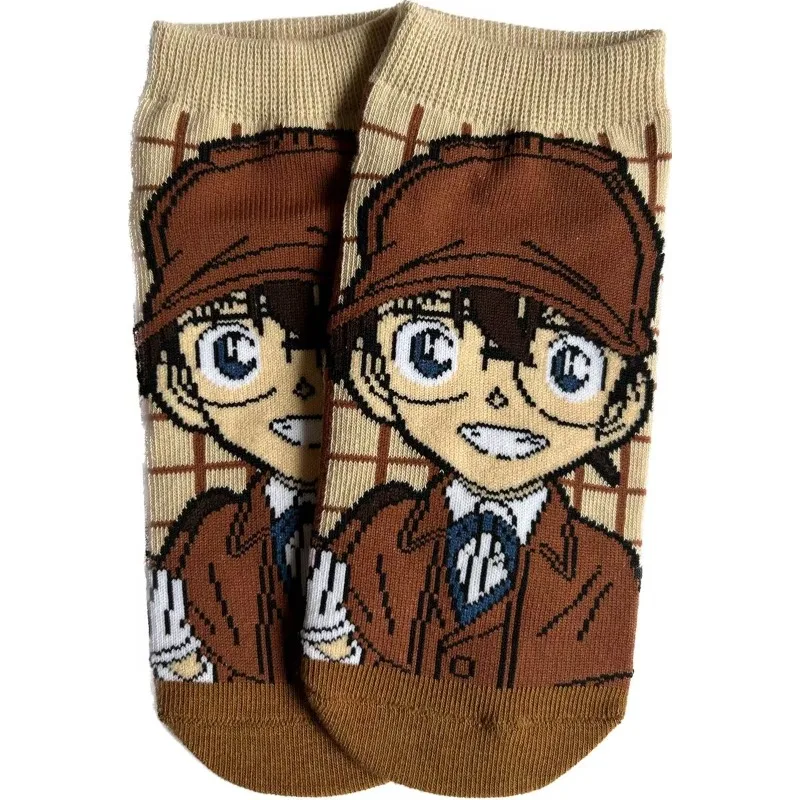 New Conan Edogawa Kaitou Kid High Color Value Creative Personality Boat Socks Animation Cartoon Shallow Mouth Comfortable Socks view 2