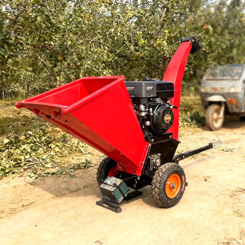 2025 Portable tree chipper - Home use - Orchard tree branches and wood shredder - Small tree chipping machine