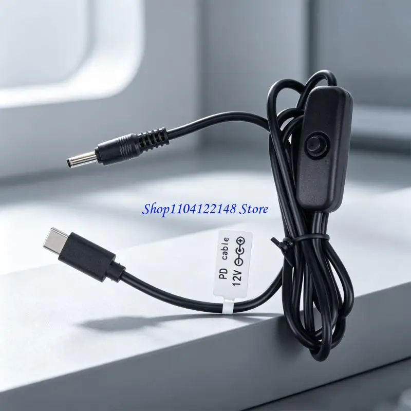 P9FA Center Positive 12V Power Cable with Type C Input and Control