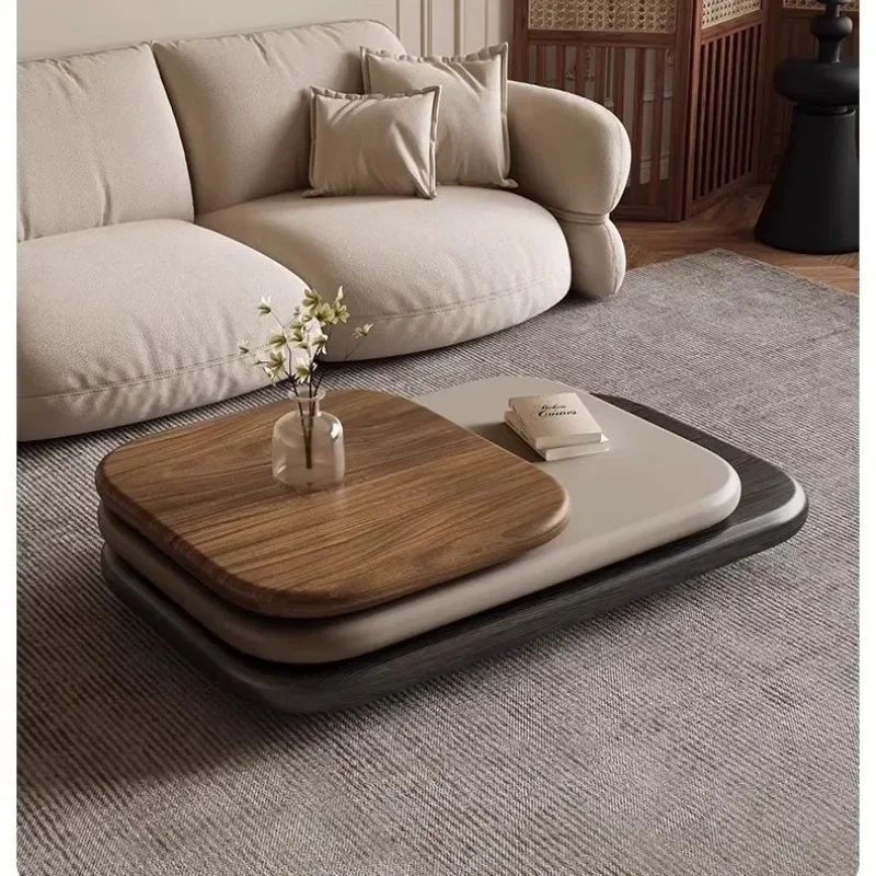 Italian minimalist rotatable coffee table combination modern minim alist living room home, creative floor shape