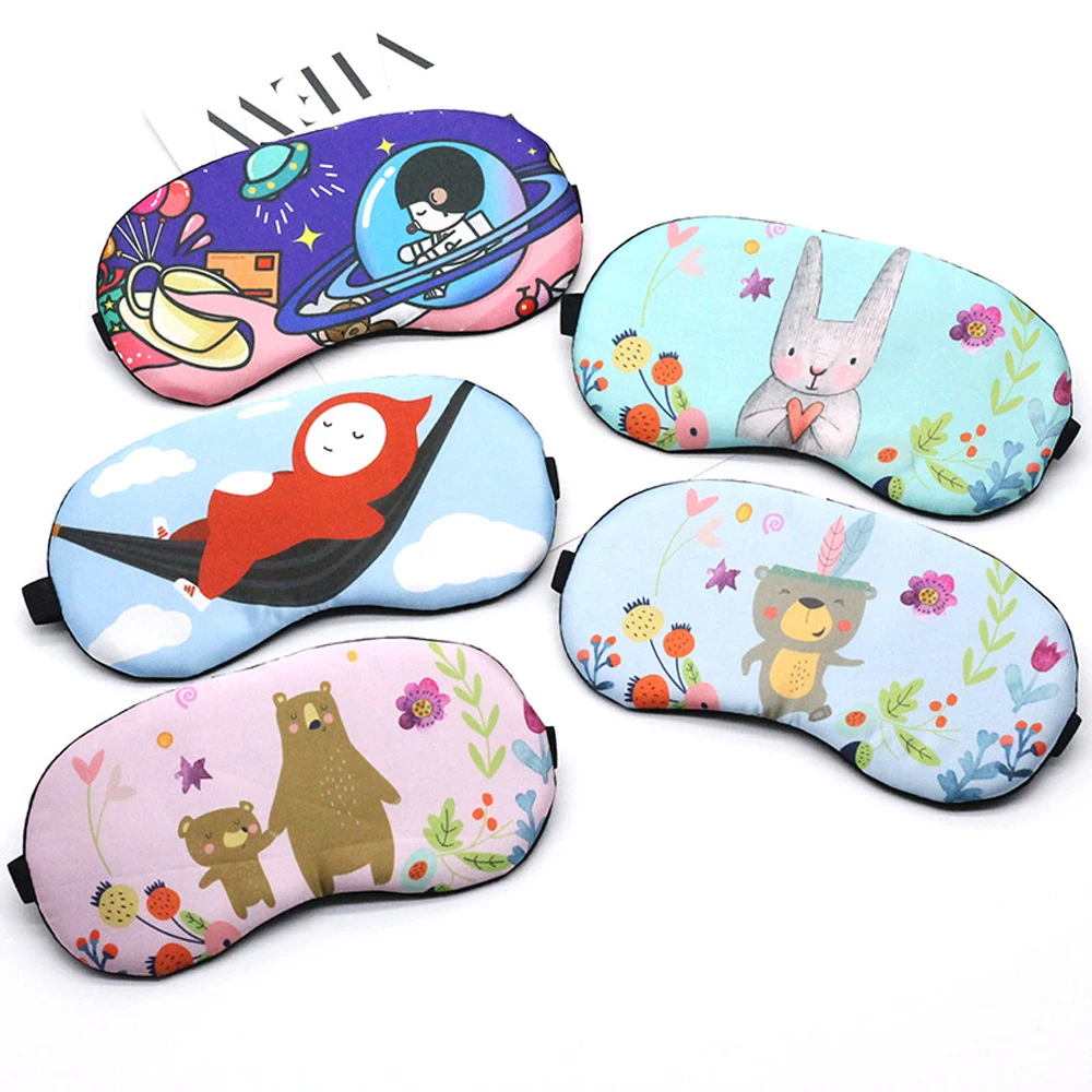 Cute Cartoon Animal Sleep Eye Mask Soft Travel Sleep Eye Covers Night Dream Sleeping Mask Lightproof Eye Patches for Children