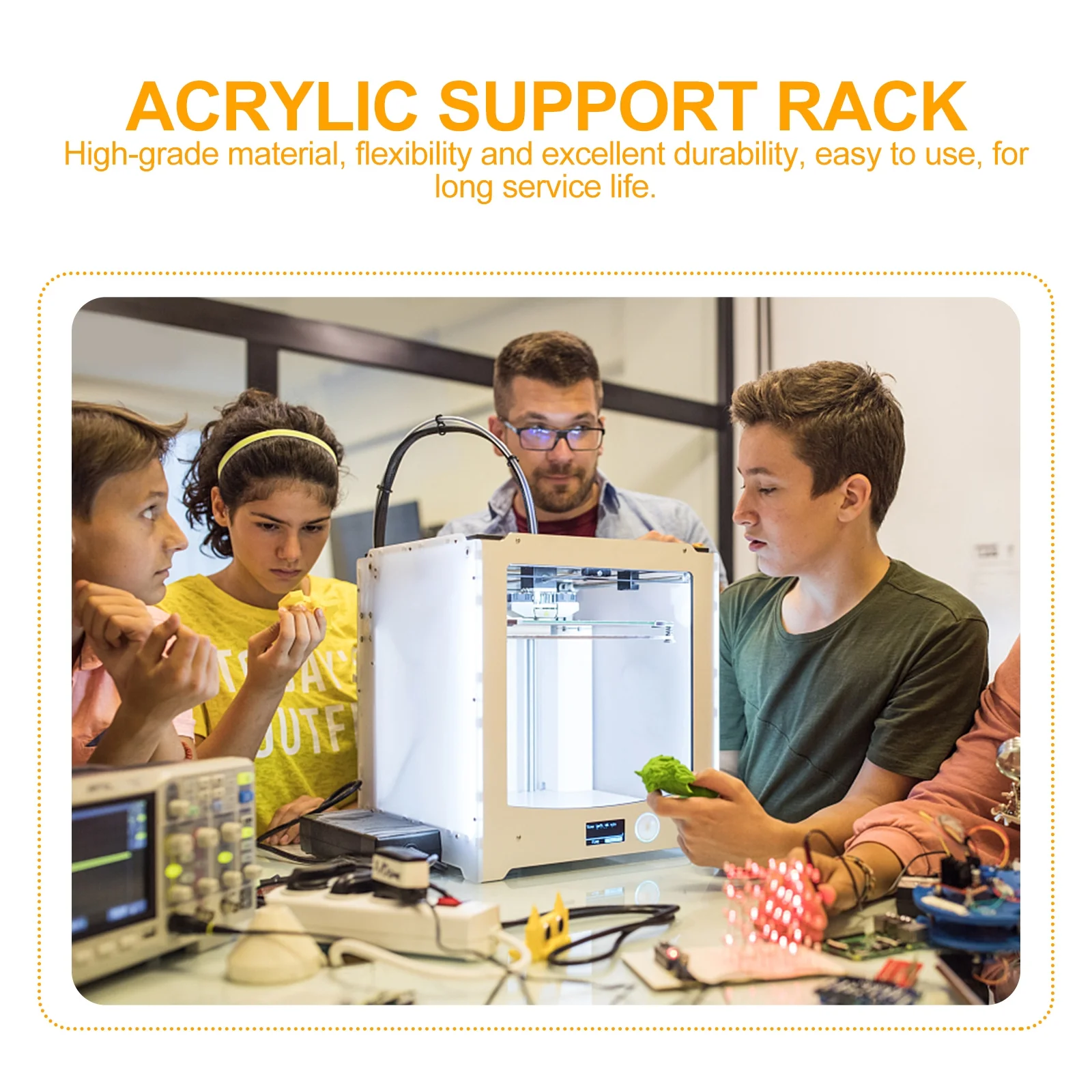 

1Pcs Acrylic Filament Holder Transparent Adjustable Rack for 3D Printer Material Shelves Printing Consumables Support Stand