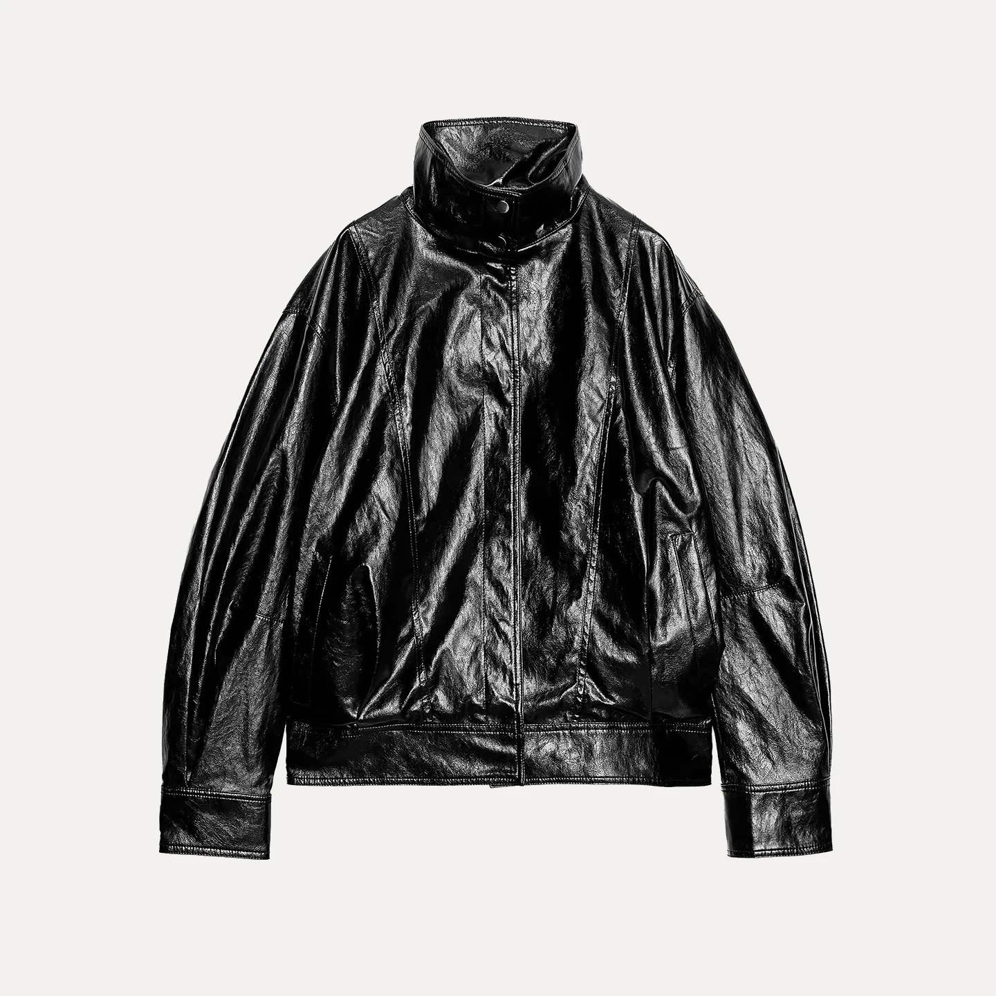 جايت جلدي نسائي غير رسمي أنيق لخريف 2025 تصميم كول كورول سلي للتنقل اليومي مقاوم للرياح طويل بسحاب #5