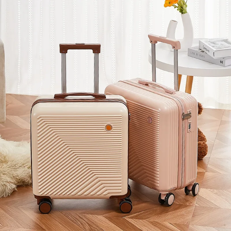 New Travel Suitcase Set,Female 18 Inch Small Portable Password Boarding Case,Mute Universal Wheel Carry on Trolley Luggage Set