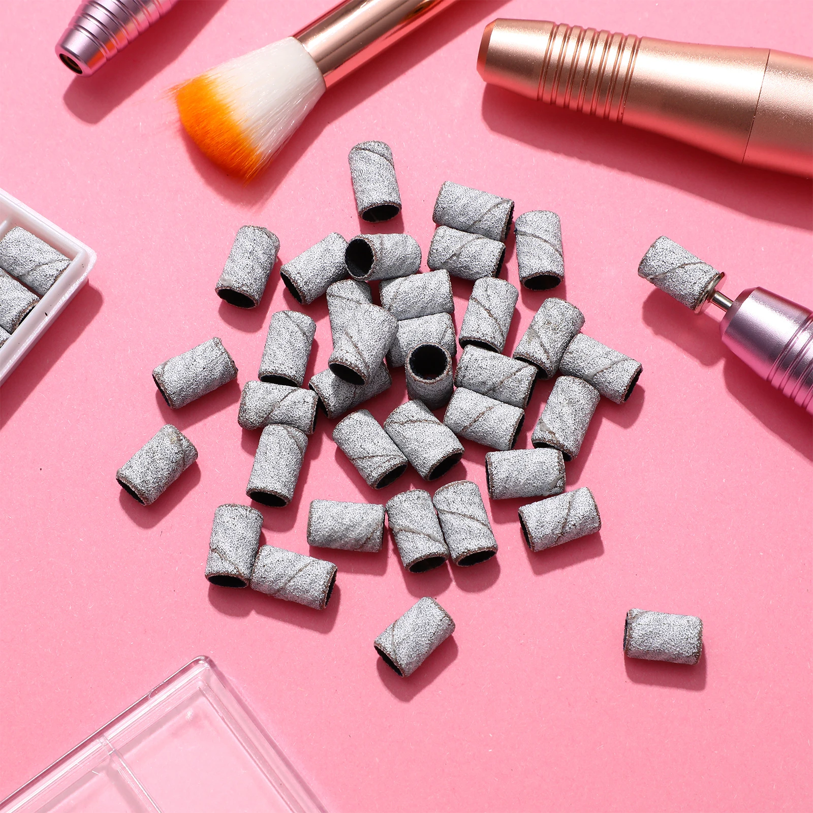 100 Stück Nagelschleifbänder Bohrer Bohrer Schleifband Körnung Feine Bits Maschinenzubehör Werkzeuge Salongebrauch Nagelversorgung