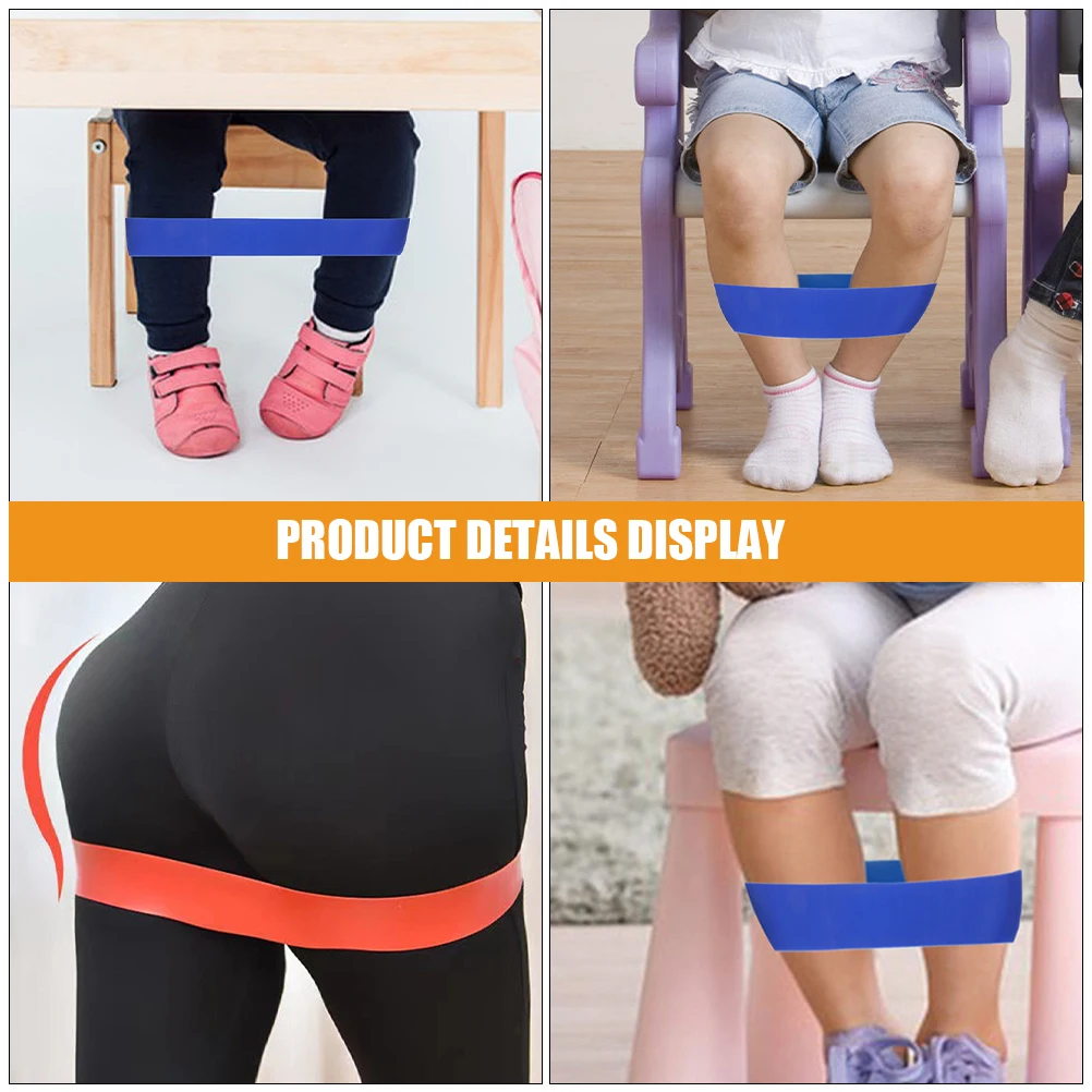 5pcs Chair Straps Desk Foot Resistance Bands Exercise Loop Band Kids Adults Focus Support Secure Design Color Variety