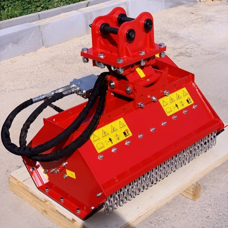 Gold Seller Hot Sale Hydraulic Flail Mower for Mini 1.5 Tons Excavator Mulcher for Small Excavator with Engine Pump Motor Core C