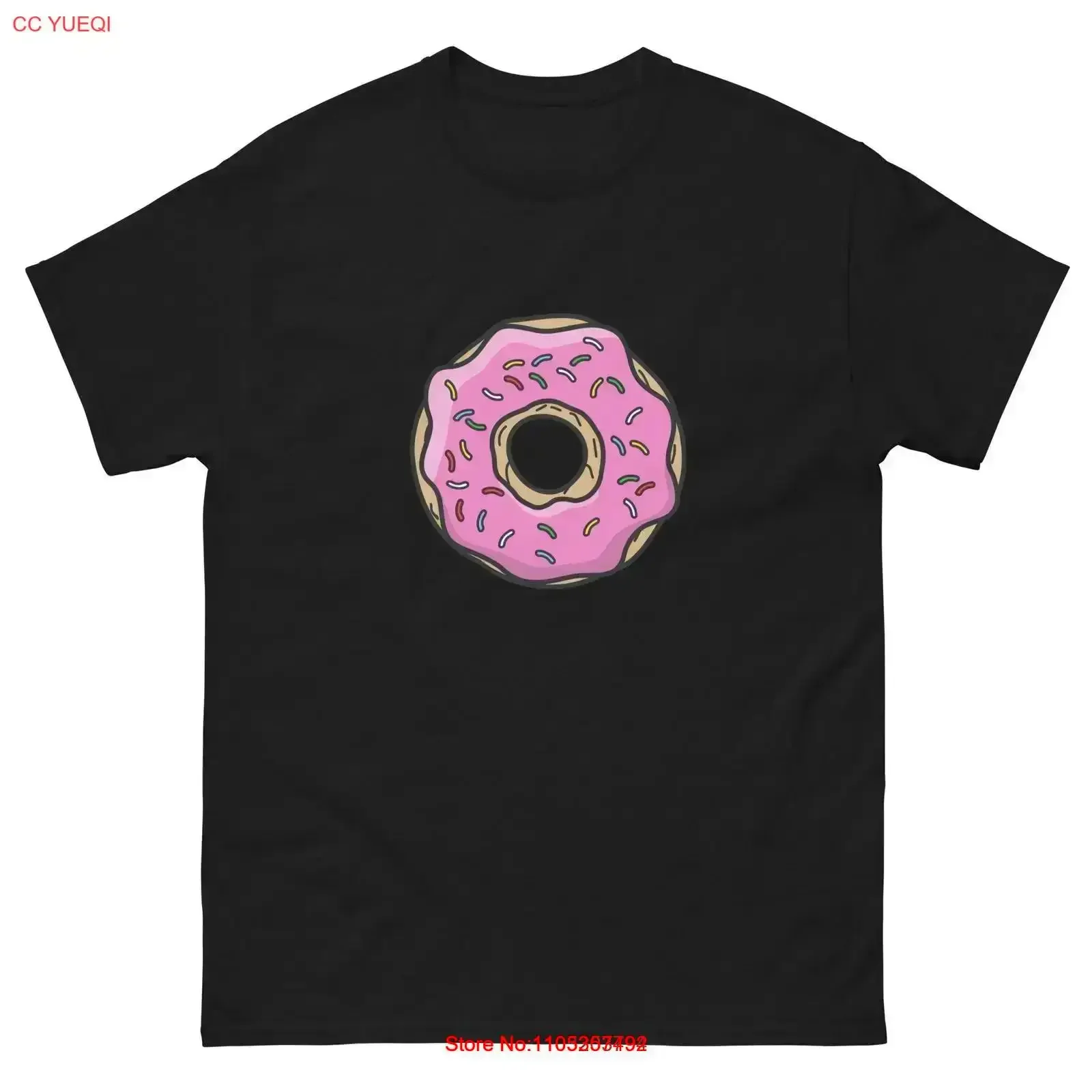 Klassisches Cartoon-Erdbeer-Donut-T-Shirt, alle Größen, mehrere Farben, Vintage-Waschung, modisch, leicht designerartige Kleidung, weich