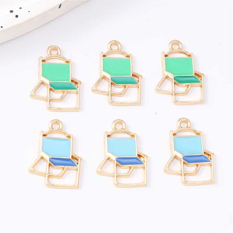 

Duarte 20Pcs/Lot Cute Enamel Alloy Chair Charms Pendants for Making Drop Earrings Necklaces Bracelets DIY Craft Jewelry Findings