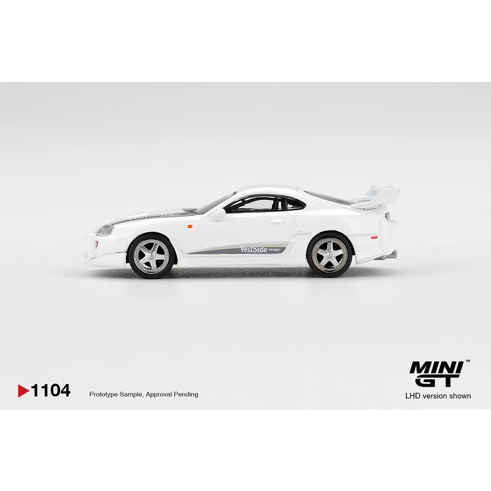 Prevendita MINIGT 1/64 Diecast Model Toyota Supra VeilSide Combat VV Bianco Blister Packaging Modello ad alte prestazioni