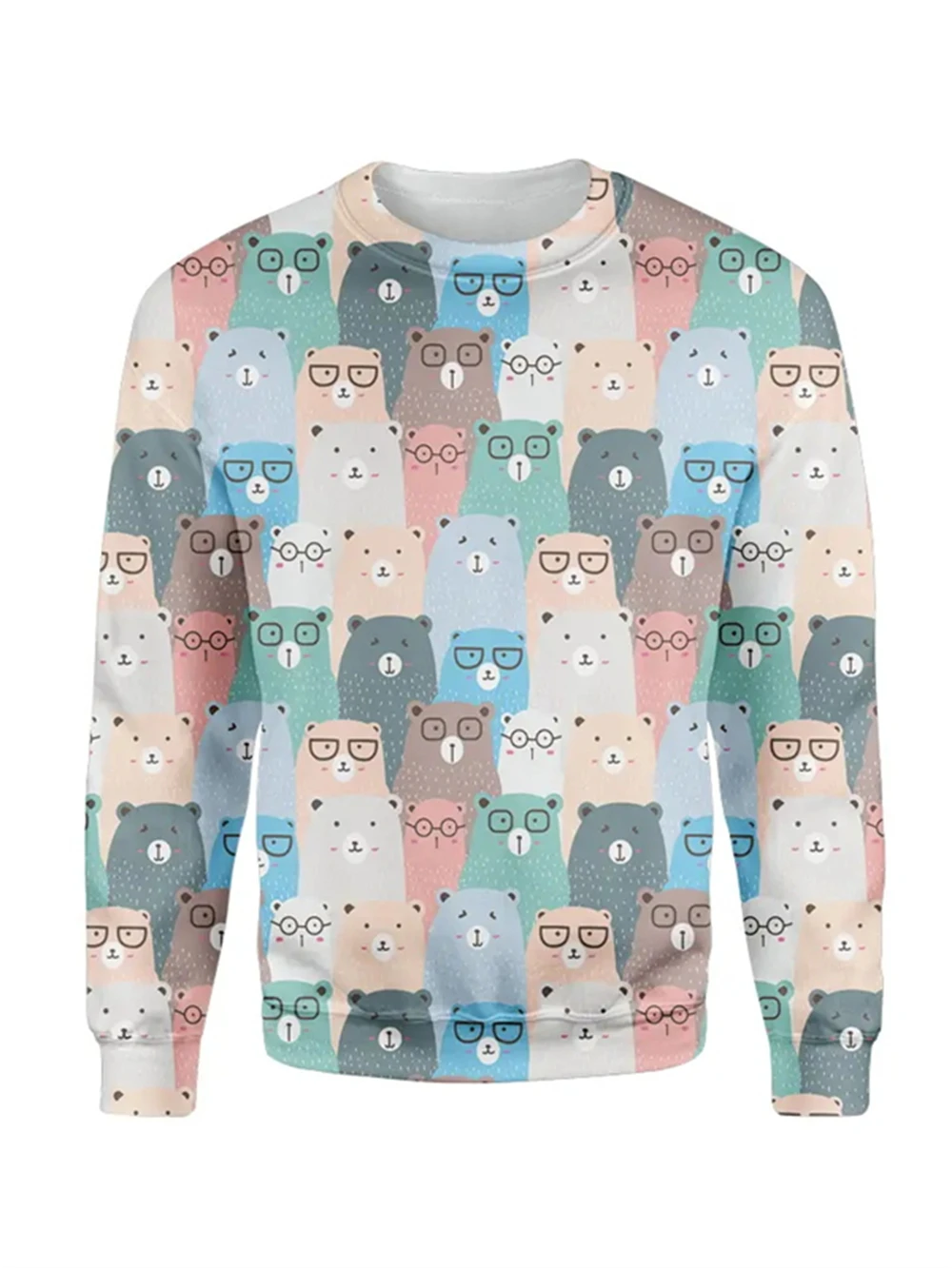 

Милый мультяшный графический 3D принт Толстовка для мужчин Мода Kawaii Cat Bear Animal Толстовка с круглым вырезом Пуловер Женская детская одежда