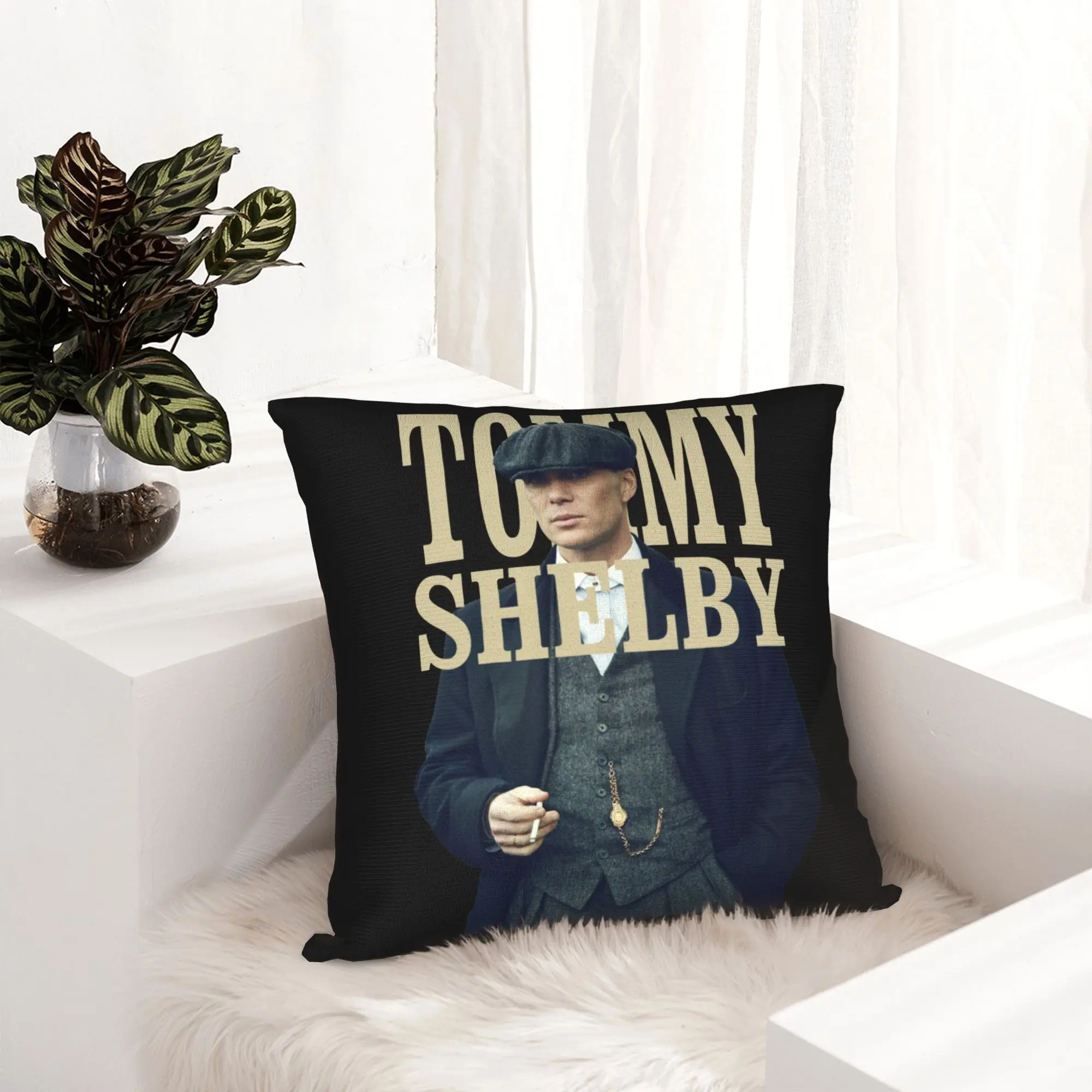 Tommy Shelby Pillowcase Soft Polyester Cushion Cover Decorations P-Peaky Blinders Thomas   Throw Pillow Case Cover Chair Square
