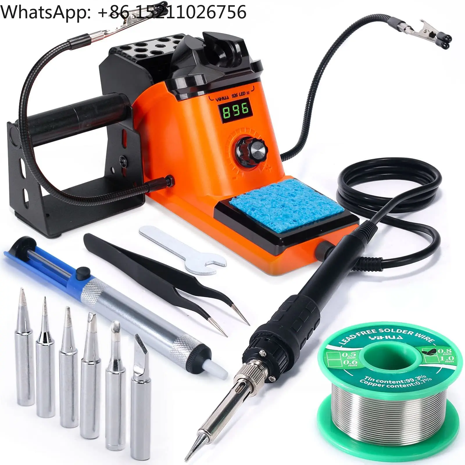 

926 III 60W LED Display Roll Lead-Free Solder Sucker Auto Sleep Calibration Support Soldering Iron Station Kit