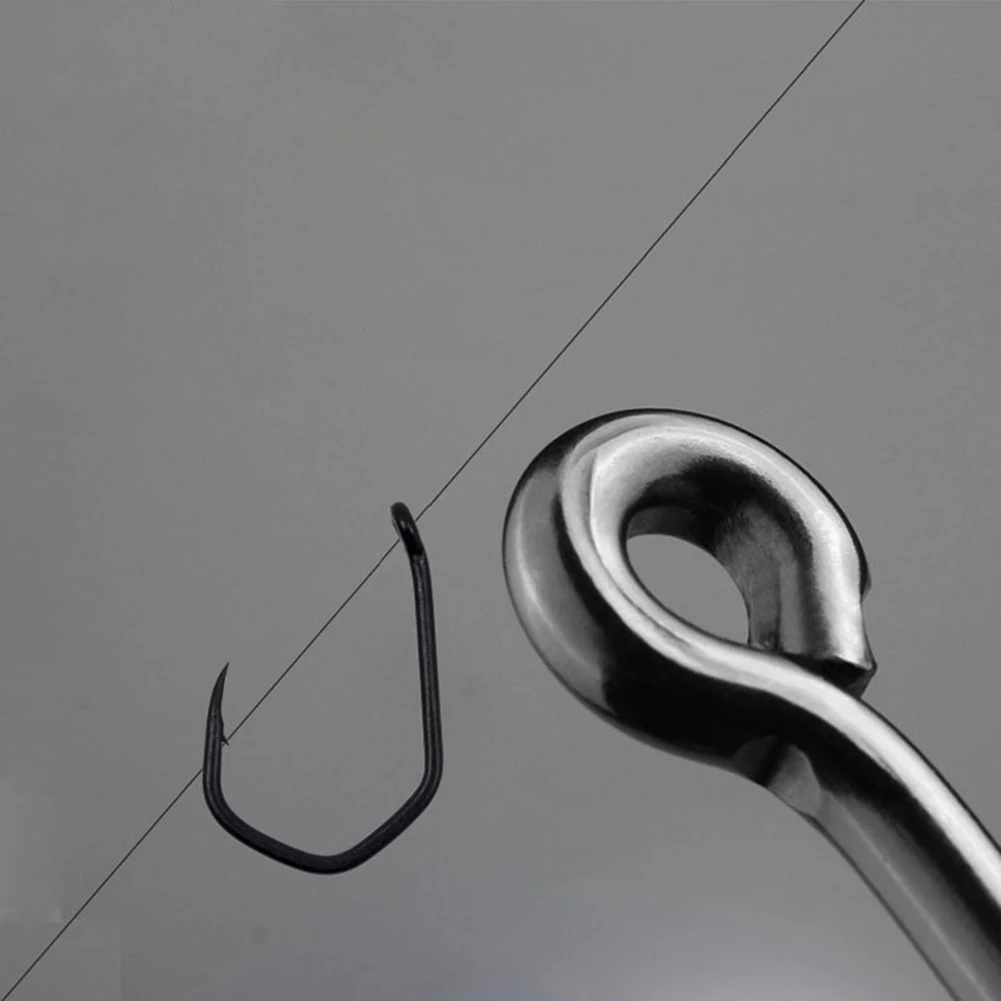 10pcs Carp Fishing Krank Hook Barbed PTFE Coating Super Hook Point High Carbon Steel Fishhooks Tackle Size 2/4/6/8