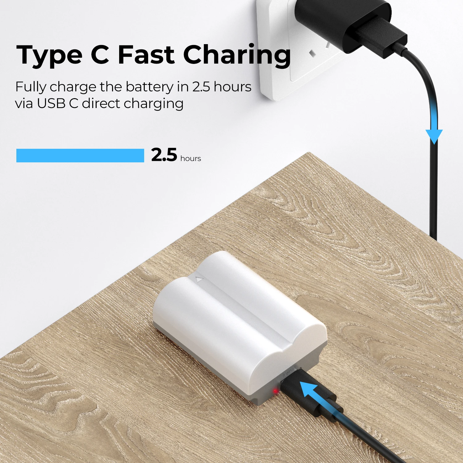 K&F CONCEPT 2400mAh NP-W235 Battery Fast Charging Camera Battery for Fujifilm X-T5 X-S20 X-H2 Camera Camcorder Battery Chargers