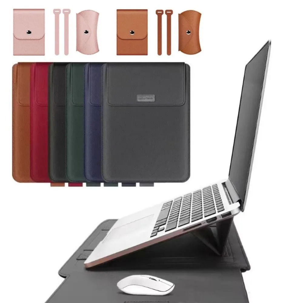 Thickened 5 in1 Laptop Sleeve Bag Ultra Thin Non-Magnetic Tablet Protective Pouch for 13.3/14inch Large Capacity