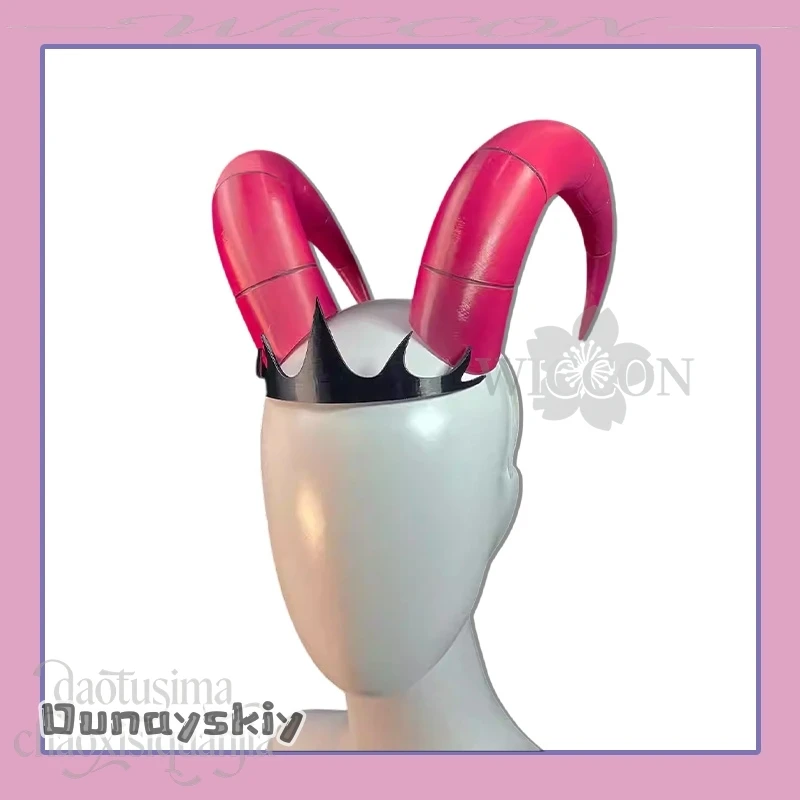 لتقوم بها بنفسك Ss S@Lilithh تأثيري أنيمي فندق Hassbin ثلاثية الأبعاد حمض البوليلاكتيك الدعائم اكسسوارات ديم على القرن الأسود تاج أغطية الرأس هالوين #1