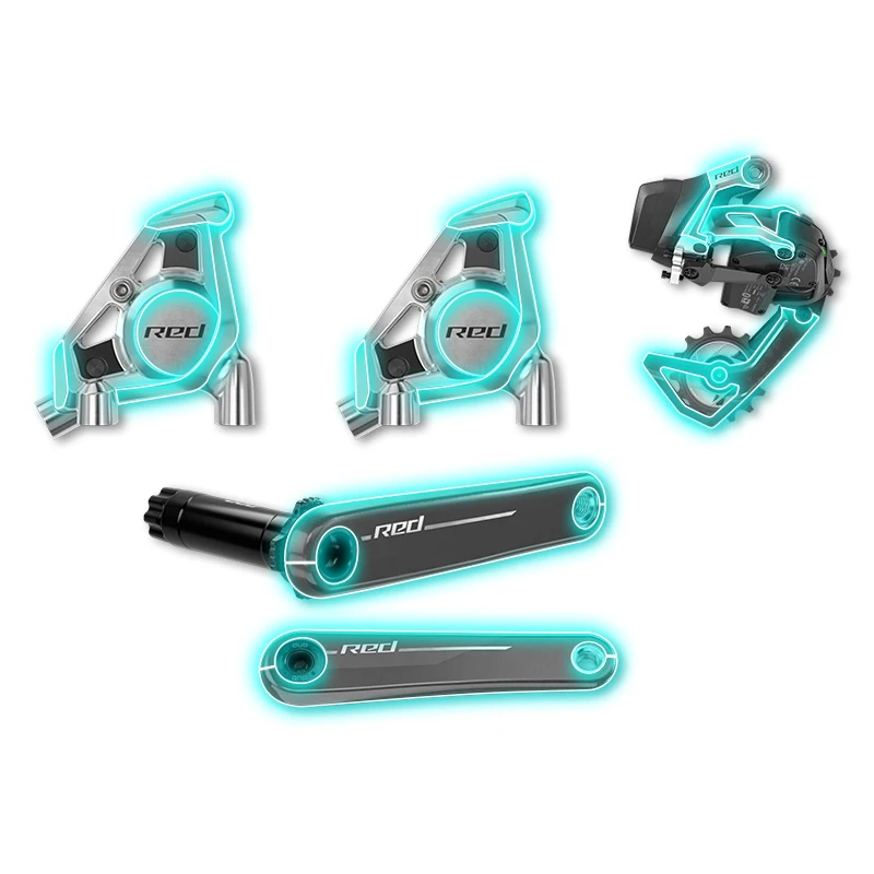 AliExpress NONE For SRAM 2024 RED Groupset - Protective Film, Road Bike Full Groupset Crank/Disc Brake/Derailleur Sticker, Bicycle Accessories