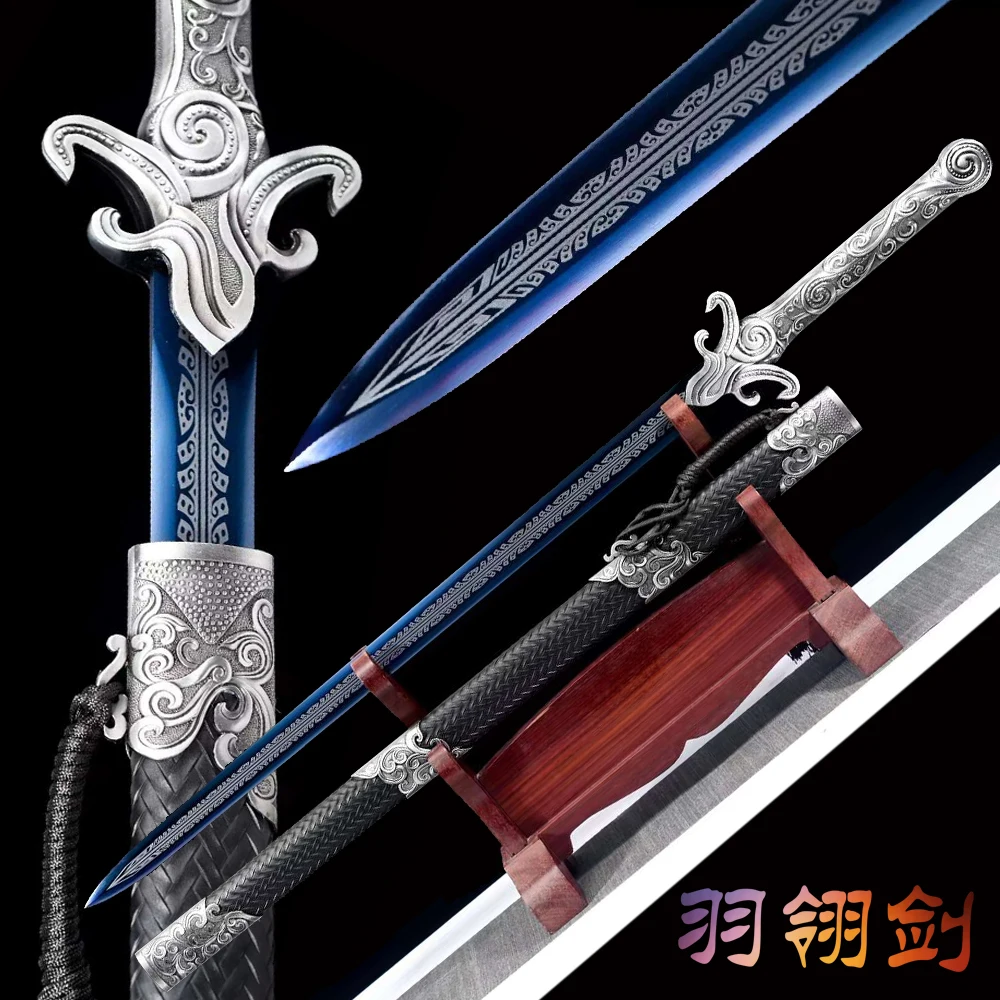 Fantastic Sword, Real Steel Blade,Chinese Swords, Wooden Sheath, Zinc Alloy Fittings -4 Colors to Choice-New Arrival