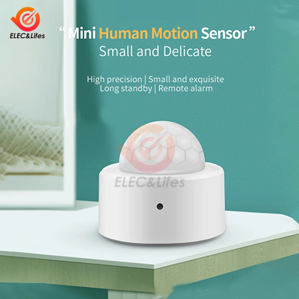 2 in 1 Tuya Zigbee Mini PIR Motion Detector+Light perception Infrared Security Burglar Alarm Sensor With Alexa Google Home